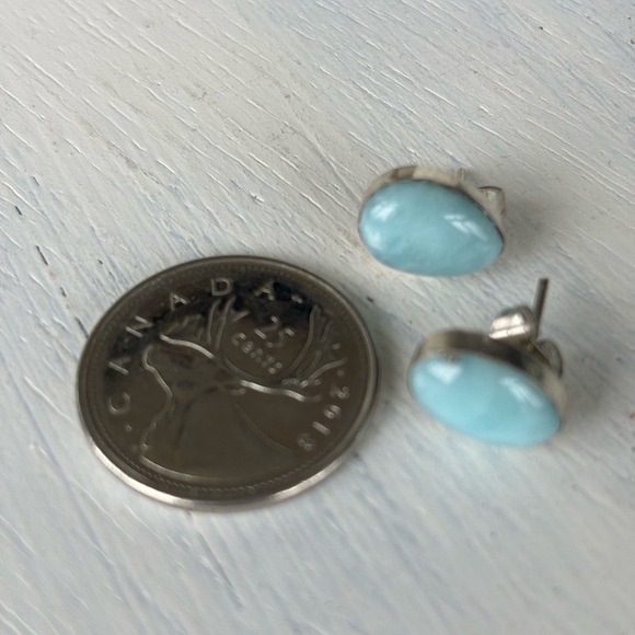 Laramar and Sterling Silver Teardrop Stud Earrings - Picture 8 of 8